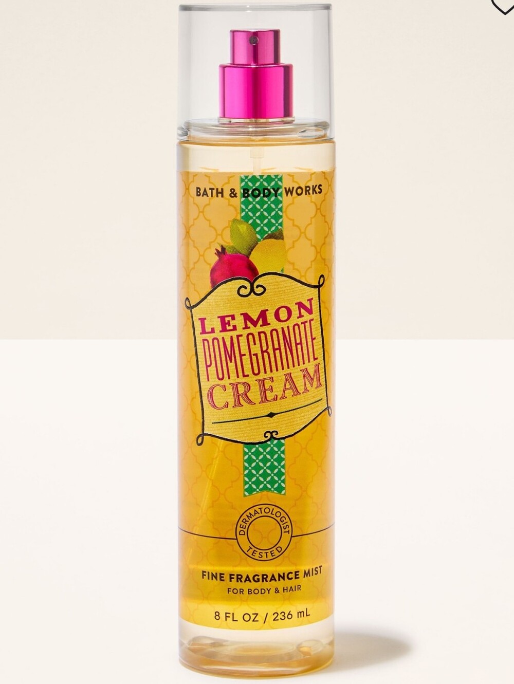 Bath & Body Works Lemon Pomegranate Cream Fine Fragrance Mist 8oz New RARE